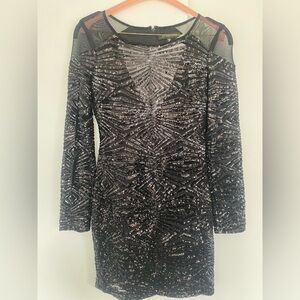Formal Black Sequin Dress